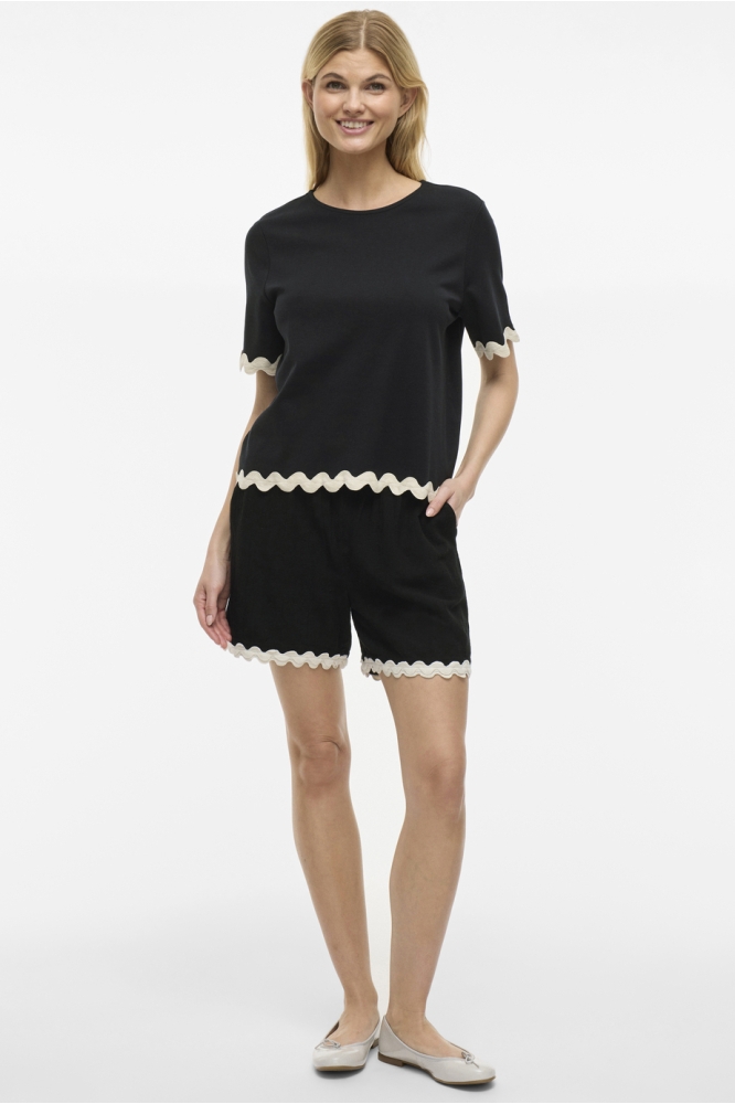 VICALISA O-NECK 2/4 TOP 14106763 BLACK BEAUTY/BIRCH